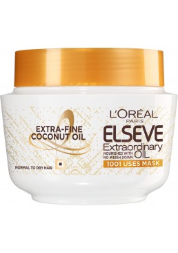 Маска L'Oreal Paris Elseve Роскошь кокосового масла для нормальных волос, которые нуждаются в питании, 300 мл